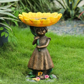 Resin Sunflower Bird Bath